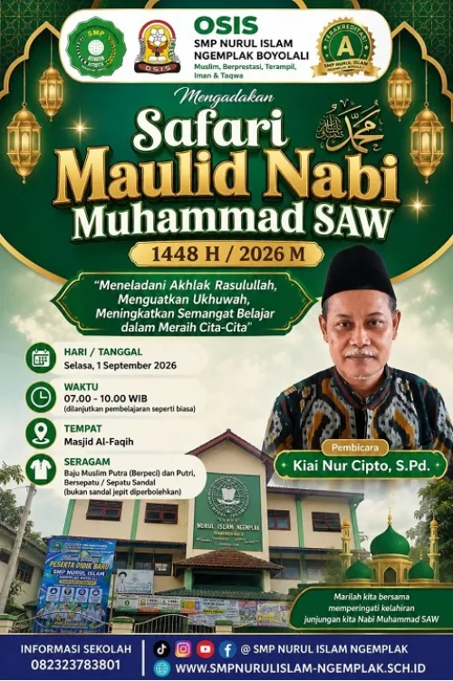 Peringatan Maulid Nabi Muhammad SAW di SMP Nurul Islam Ngemplak