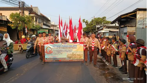 Meriahkan Hari Pramuka ke-65, SMP Nurul Islam Ngemplak Turunkan Drumband Buana Ria dan Bersinergi Bentuk Pagar Betis Sambut Estafet Tunas Kelapa 2026